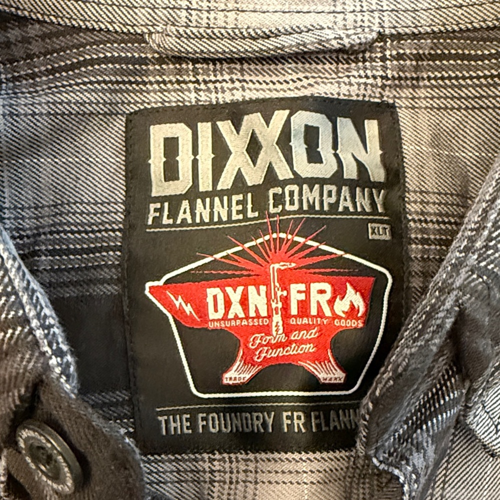 DIXXON Black and Gray Flannel Shirt